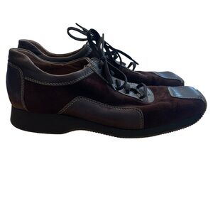 Paul Green Brown Leather Sneakers